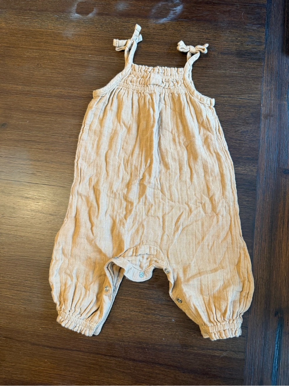 Neutral Tan Baby Girls' Cotton Romper old navy